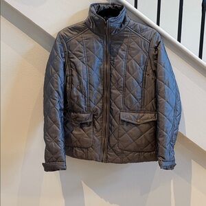 Jane Ashley Women's Gray Quilted Puffer Jacket